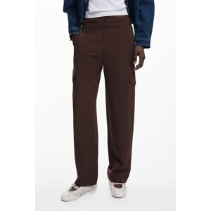 Desigual Dámske Hnedé Nohavice Modrá M Desigual Dámske Hnedé Nohavice Modrá M