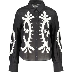 Desigual Dámska Košeľa S Dlhými Rukávmi, Čierna Čierna Xs Desigual Dámska Košeľa S Dlhými Rukávmi, Čierna Čierna Xs