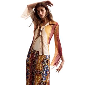 Desigual Farebná Blúzka Modrá L Desigual Farebná Blúzka Modrá L