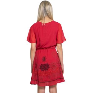 Červené Vzorované Mini Šaty Desigual Červená Xl Červené Vzorované Mini Šaty Desigual Červená Xl