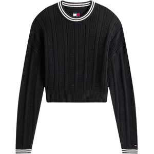 Tommy Hilfiger Jeans Tommy Hilfiger Dámska Crop Mikina Čierna M Tommy Hilfiger Jeans Tommy Hilfiger Dámska Crop Mikina Čierna M