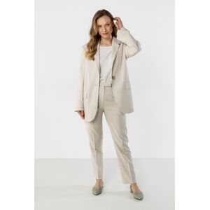 Dámske Ľanové Sako Awama A776 Biela Xs Dámske Ľanové Sako Awama A776 Biela Xs