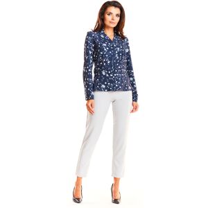 Infinite You Woman'S Blouse M176 Navy Blue Flowers Modrá L Infinite You Woman'S Blouse M176 Navy Blue Flowers Modrá L