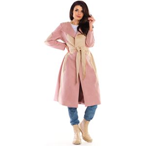 Kabát Pre Ženu Awama A463 Ružová S Kabát Pre Ženu Awama A463 Ružová S