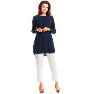 Dámska Košeľa Awama A236 Námornícka Modrá Modrá L Dámska Košeľa Awama A236 Námornícka Modrá Modrá L