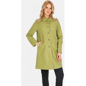 PERSO Dámsky Kabát Z Ekologickej Kože Čierna L PERSO Dámsky Kabát Z Ekologickej Kože Čierna L