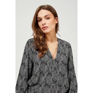 Marisse Moodo Košeľa S Mašlí S Drobným Vzorom Čierna Xs Marisse Moodo Košeľa S Mašlí S Drobným Vzorom Čierna Xs