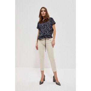 Marisse 7/8 Hladké Nohavice - Béžová Modrá Xs Marisse 7/8 Hladké Nohavice - Béžová Modrá Xs