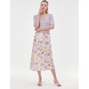 Ružová Vzorovaná Midi Sukňa Orsay Biela 38 Ružová Vzorovaná Midi Sukňa Orsay Biela 38