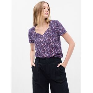 Fialové Dámske Vzorované Tričko Gap Modrá Xxs Fialové Dámske Vzorované Tričko Gap Modrá Xxs