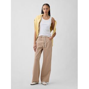 Gap Džínsy High Rise Drawstring Wide-Leg Biela 29reg Gap Džínsy High Rise Drawstring Wide-Leg Biela 29reg