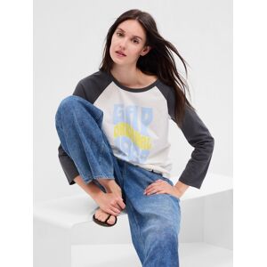 Šedo-Biele Dámske Tričko Gap Šedá Xxs Šedo-Biele Dámske Tričko Gap Šedá Xxs