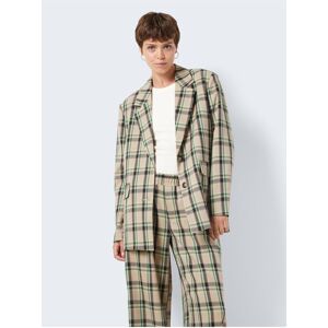 Béžové Dámske Oversize Kárované Sako Noisy May Laura Hnedá Xl Béžové Dámske Oversize Kárované Sako Noisy May Laura Hnedá Xl