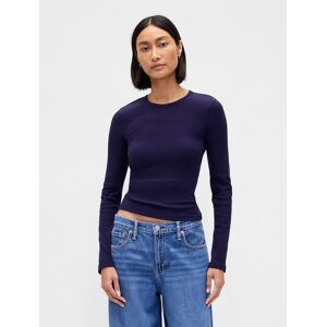 Dámske Rebrované Tričko Gap Modrá L Dámske Rebrované Tričko Gap Modrá L