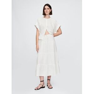 Gap Maxi Sukňa Z Mušelínu Biela S Gap Maxi Sukňa Z Mušelínu Biela S