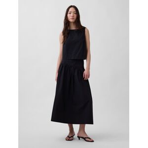 Gap Maxi Sukňa Z Popelínu Pre Dámy Čierna Xl Gap Maxi Sukňa Z Popelínu Pre Dámy Čierna Xl