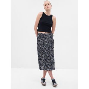 Čierna Dámska Zavinovacia Midi Sukňa Gap Čierna S Čierna Dámska Zavinovacia Midi Sukňa Gap Čierna S