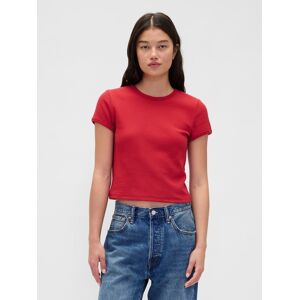 Gap Dámske Crop Tričko S Waflovým Vzorom Modrá Xs Gap Dámske Crop Tričko S Waflovým Vzorom Modrá Xs