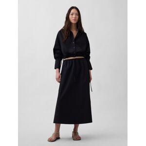 Gap Poplin Maxi Sukňa Čierna M Gap Poplin Maxi Sukňa Čierna M