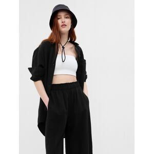 Čierna Dámska Oversize Košeľa Gap Čierna S Čierna Dámska Oversize Košeľa Gap Čierna S
