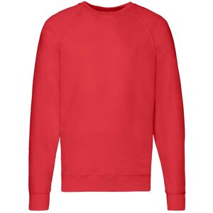 Czerwona Bluza Męska Lightweight Raglan Sweat Fruit Of The Loom Červená S Czerwona Bluza Męska Lightweight Raglan Sweat Fruit Of The Loom Červená S
