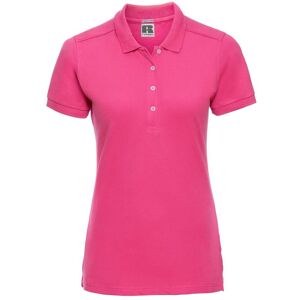 Modré Dámske Elastické Polo Tričko Russell Fuchsiová M Modré Dámske Elastické Polo Tričko Russell Fuchsiová M