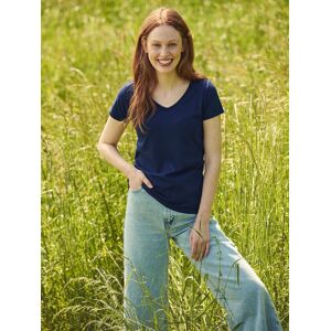 Granatowa Koszulka Damska Iconic Vneck Fruit Of The Loom Čierna L Granatowa Koszulka Damska Iconic Vneck Fruit Of The Loom Čierna L