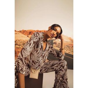 Defacto Dámska Košeľa S Dlhým Rukávom A Potlačou Hnedá L Defacto Dámska Košeľa S Dlhým Rukávom A Potlačou Hnedá L