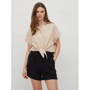 Košele Pre Ženy Vila - Béžová Krémová 40 Košele Pre Ženy Vila - Béžová Krémová 40