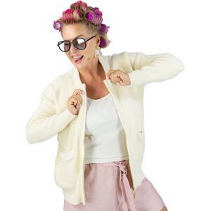 Pri Short Cardigan Unbuttoned Sweater In Fluffy Knit Fabric "Coco Chic" Biela S Pri Short Cardigan Unbuttoned Sweater In Fluffy Knit Fabric "Coco Chic" Biela S