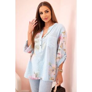 Dámska Blúzka Kesi Włoski Svetlomodrá One Size Dámska Blúzka Kesi Włoski Svetlomodrá One Size