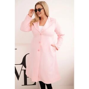 Kesi Włoski Dámsky Klasický Kabát Kesi Plus Size, Candy Pink Čierna One Size Kesi Włoski Dámsky Klasický Kabát Kesi Plus Size, Candy Pink Čierna One Size