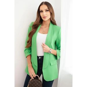 Kesi Włoski Dámska Sako Bez Zapínania S Podšívkou S/m Svetlozelená Modrá S Kesi Włoski Dámska Sako Bez Zapínania S Podšívkou S/m Svetlozelená Modrá S