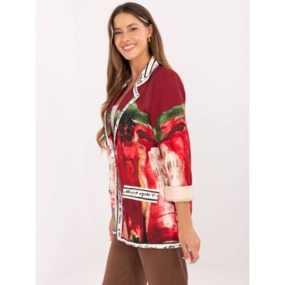MODA ITALY Blazer-It-Ma-18525.80-Burgundy Zelená One Size MODA ITALY Blazer-It-Ma-18525.80-Burgundy Zelená One Size