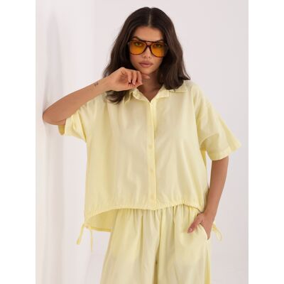 Italy Moda Svetložltá Košeľa Z Menčestru Žltá One Size Italy Moda Svetložltá Košeľa Z Menčestru Žltá One Size