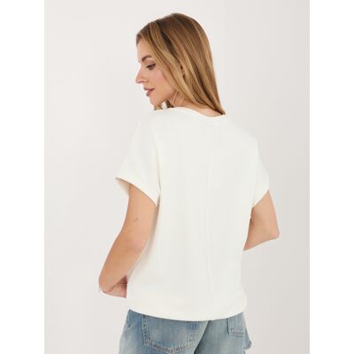 RELEVANCE Ecru Oversize Blúzka S Kontrastným Nápisom Biela One Size RELEVANCE Ecru Oversize Blúzka S Kontrastným Nápisom Biela One Size