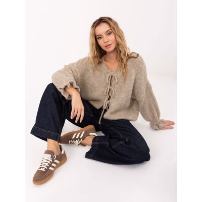 Italy Moda Sweater-Mi-Sw-2911.91-Beige Modrá One Size Italy Moda Sweater-Mi-Sw-2911.91-Beige Modrá One Size
