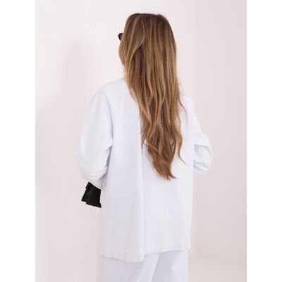 RUE PARIS Biely Jednoradový Zamatový Blazer Biela One Size RUE PARIS Biely Jednoradový Zamatový Blazer Biela One Size