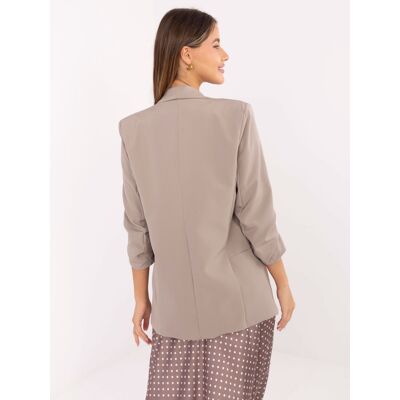 RUE PARIS Blazer-It-Ma-Fl2766.07p-Dark Beige Šedá S RUE PARIS Blazer-It-Ma-Fl2766.07p-Dark Beige Šedá S