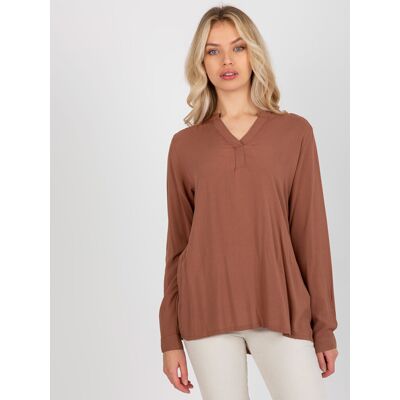 Sublevel Blouse-D73761m11081a-Brown Tmavočervená M Sublevel Blouse-D73761m11081a-Brown Tmavočervená M