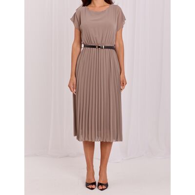 Midi Sukňa Rue Paris Tmavá Béžová Čierna One Size Midi Sukňa Rue Paris Tmavá Béžová Čierna One Size