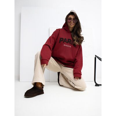 RUE PARIS Sweatshirt-Rv-Bl-A1041.59-Burgundy Hnedá One Size RUE PARIS Sweatshirt-Rv-Bl-A1041.59-Burgundy Hnedá One Size
