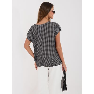 Italy Moda Čierna Oversize Blúzka S Krátkym Rukávom Čierna One Size Italy Moda Čierna Oversize Blúzka S Krátkym Rukávom Čierna One Size