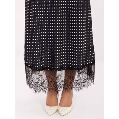 RUE PARIS Čierna Maxi Sukňa S Čipkou Čierna One Size RUE PARIS Čierna Maxi Sukňa S Čipkou Čierna One Size