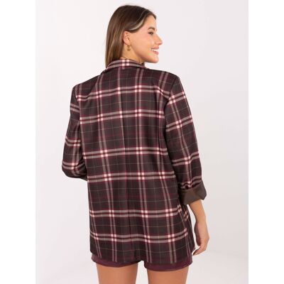 MODA ITALY Blazer-It-Ma-21739.16p-Brown Hnedá One Size MODA ITALY Blazer-It-Ma-21739.16p-Brown Hnedá One Size