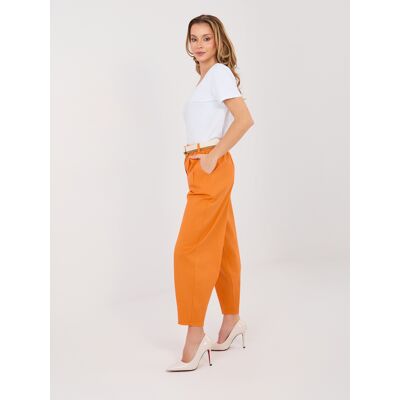 Italy Moda Oranžové Jednofarebné Nohavice Biela One Size Italy Moda Oranžové Jednofarebné Nohavice Biela One Size