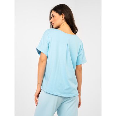 RUE PARIS Pastelová Modrá Oversize Blúzka Svetlomodrá L RUE PARIS Pastelová Modrá Oversize Blúzka Svetlomodrá L