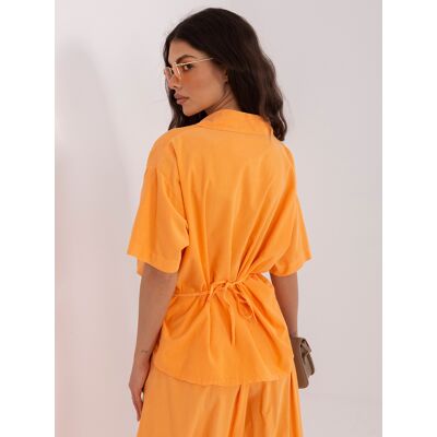 Italy Moda Svetlooranžová Rozopínateľná Košeľa Oranžová One Size Italy Moda Svetlooranžová Rozopínateľná Košeľa Oranžová One Size
