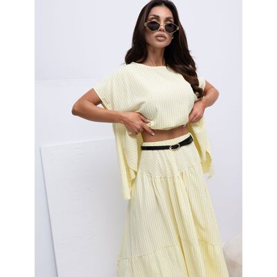 Italy Moda Jasnožltá Dámska Oversize Blúzka Biela One Size Italy Moda Jasnožltá Dámska Oversize Blúzka Biela One Size
