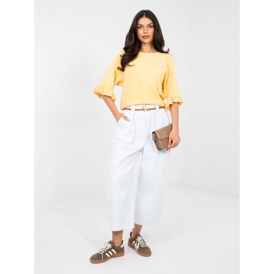 Biele Džínsy Culotte Rue Paris Biela One Size Biele Džínsy Culotte Rue Paris Biela One Size